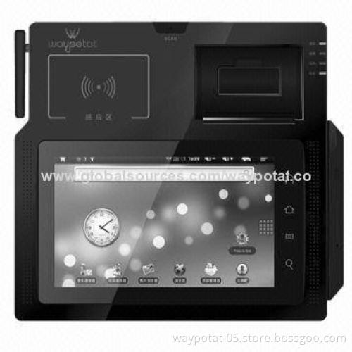 Tablet PC POS Terminal with Barcode Printer, MSR Smart Card Reader